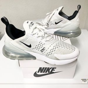 Mens Nike Air Max 270 - Size 9.5 - White/White-Black